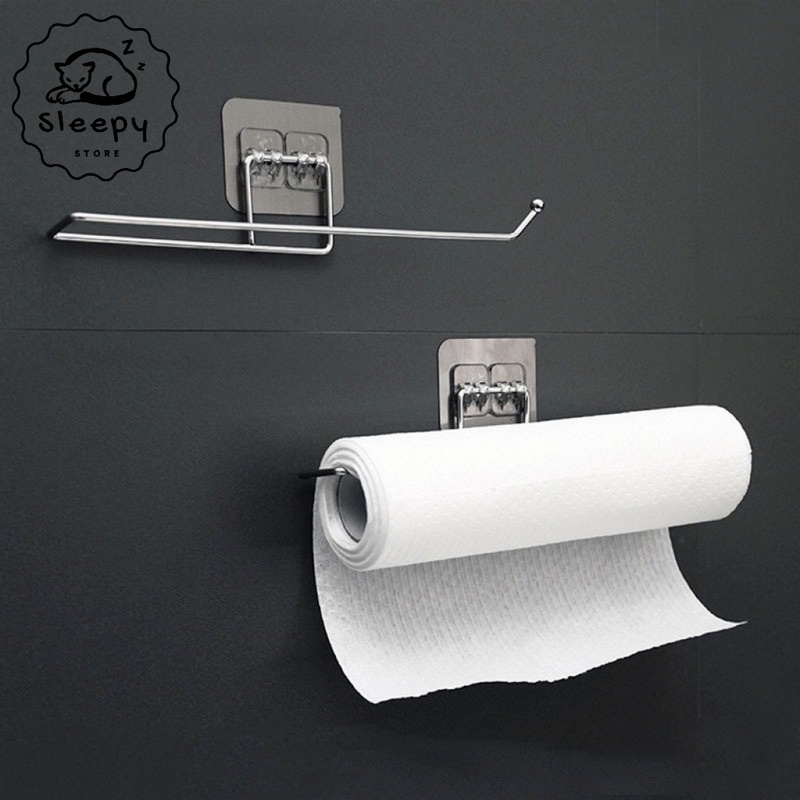 Suporte Adesivo Porta Papel Toalha Alumínio Filme CozinhaQ