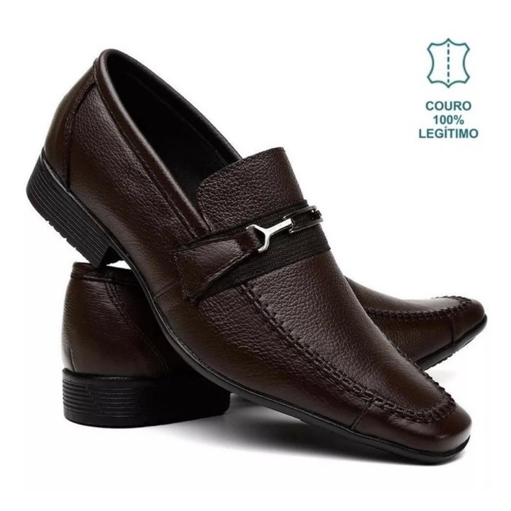 Sapato Social Masculino De Couro Legitimo Max Confort Pronta Entrega ...