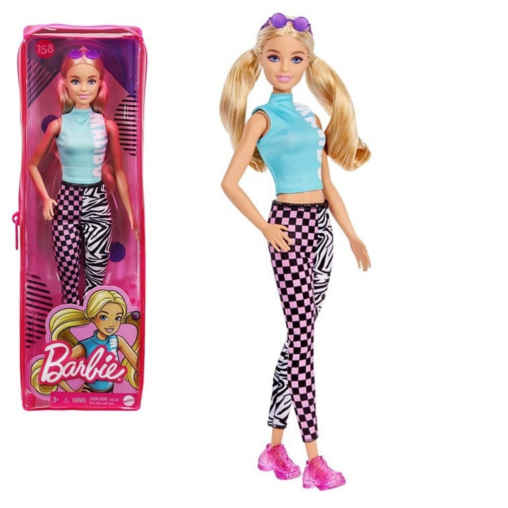 Boneca Barbie Fashionistas Menina Loira - Roupa Fashion Camisa