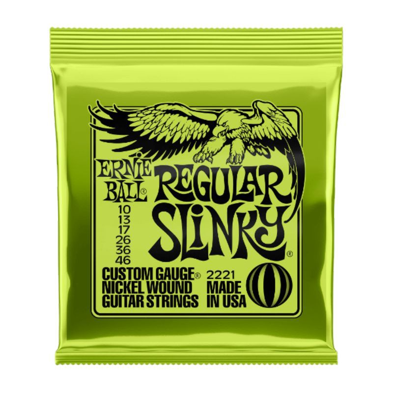 Cordas para Guitarra Ernie Ball 010 regular Slinky 010 Original 2221