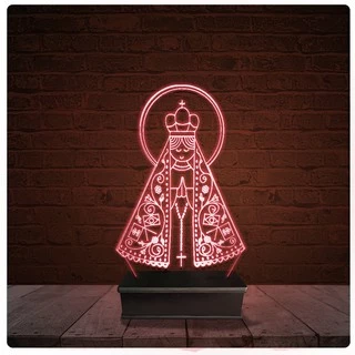 Abajur Luminária Acrílico Led - Maria Santíssima