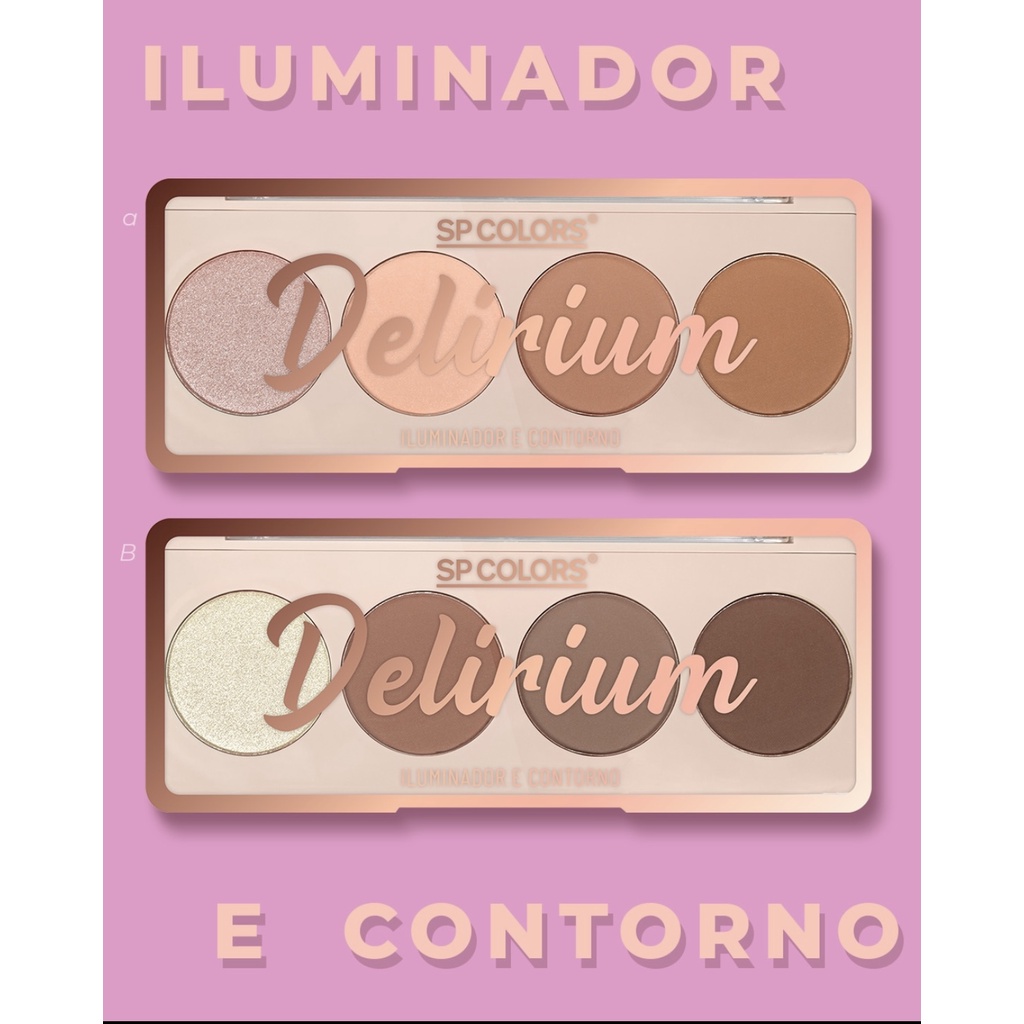 Paleta De Iluminador E Contorno Delirium Sp Colors Shopee Brasil