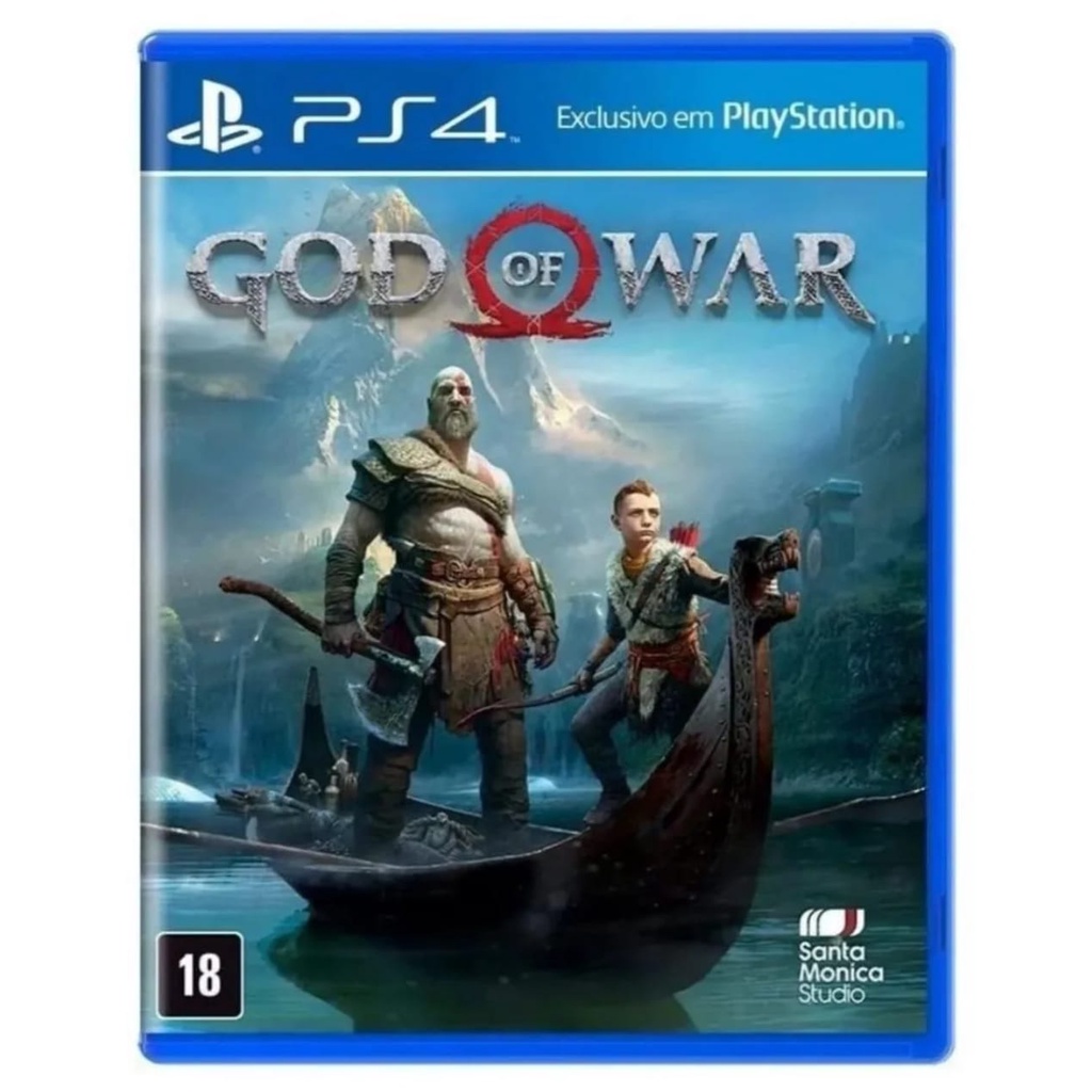 God Of War Ps4 Mídia Física Português Capa Azul