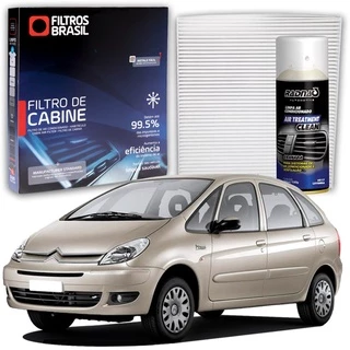 Filtro de Cabine para Ar Condicionado XSara Picasso + Higienizador Limpa Ar Tipo Granada