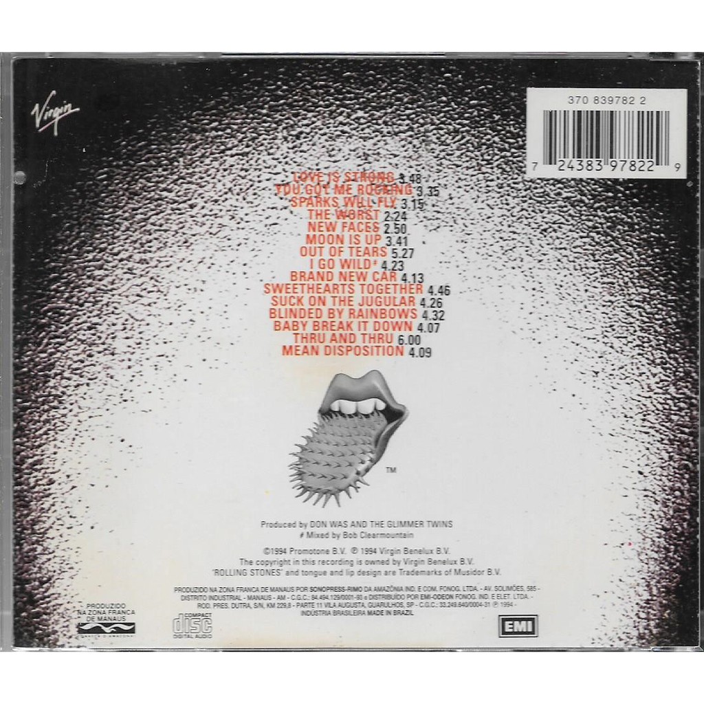Rolling Stones - Cd Voodoo Lounge - 1994 - 1° Edição