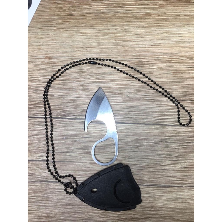Faca de Pescoco Push Dagger Fulltang Com Colar | Shopee Brasil