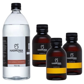 Kit 3 Essências De Perfume 100ml + 1 Base Pronta De 1 Litro ( VÁRIAS OPÇÕES )
