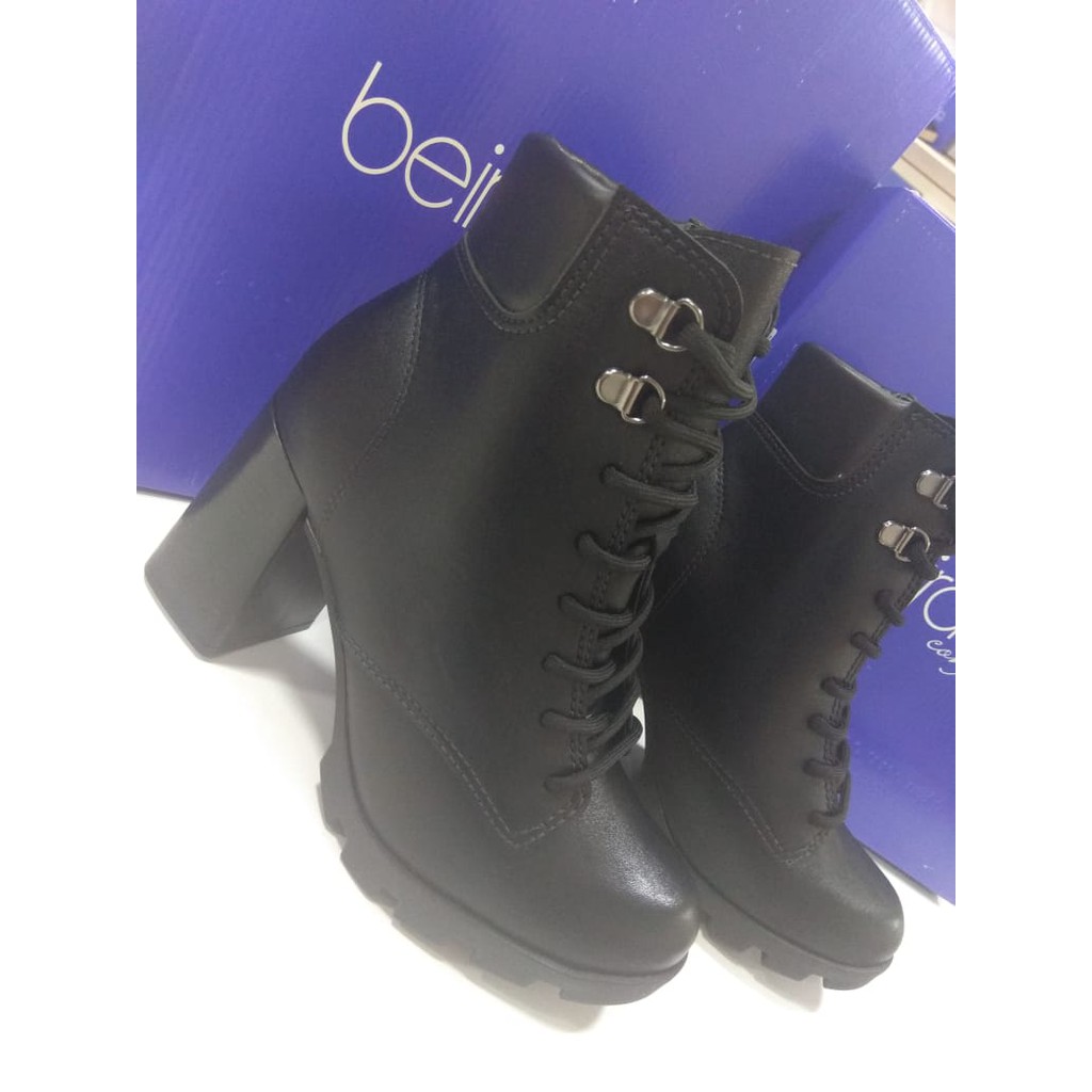 Bota coturno beira rio best sale tratorada feminina