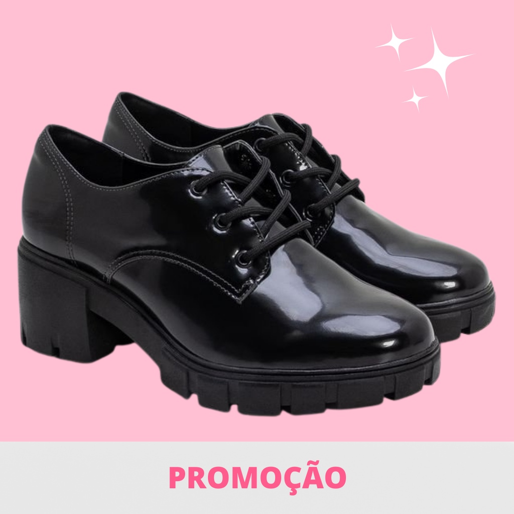 Sapato feminino oxford em verniz store via marte