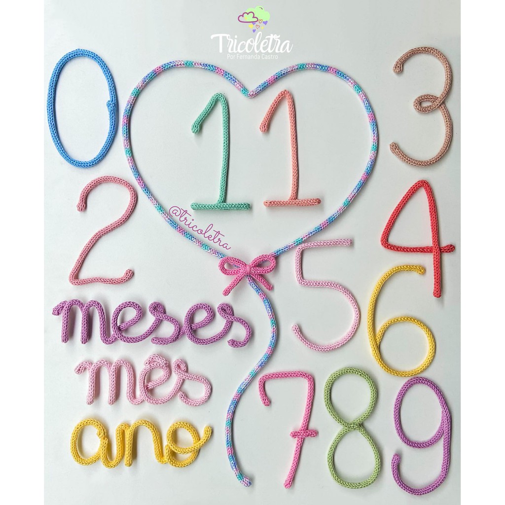 Kit mesversário em tricotin Shopee Brasil