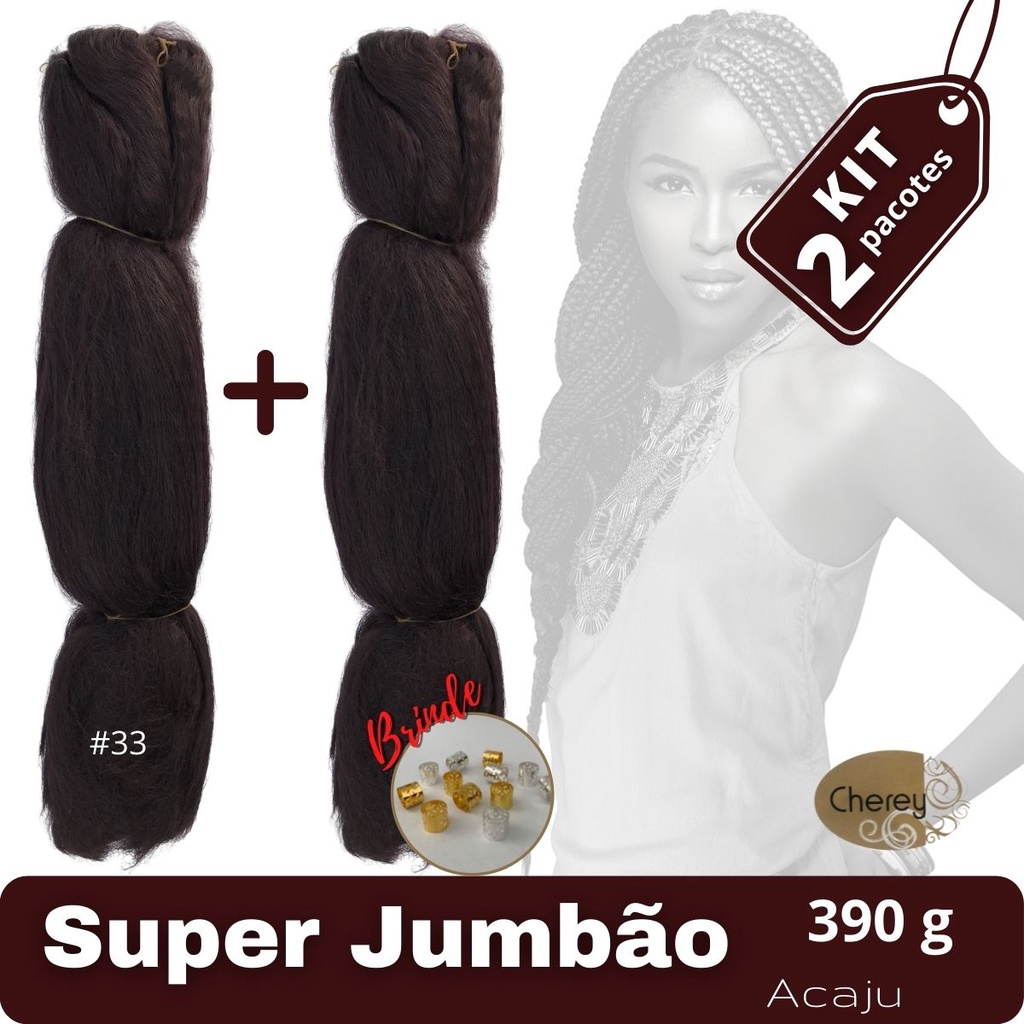 Super Jumbo Cherey Jumbão Para Tranças Box Braid Nagô Dread 60 cm