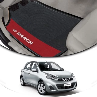 Kit Com 4 Tapetes De Carro Nissan March 2011 Ao 2022 Bordado Em Couro Ou Carpete Preto
