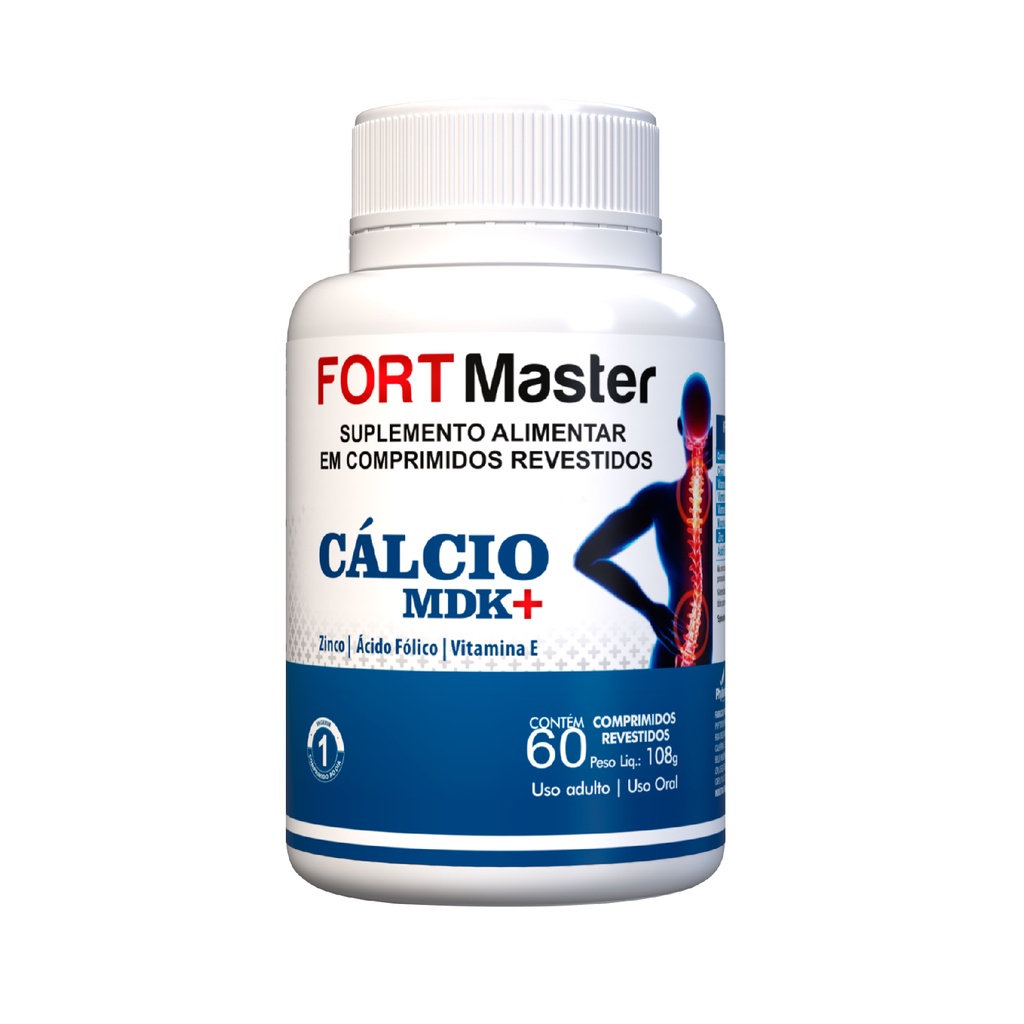 Fortmaster Cálcio 1 Pote Com 60 Cápsulas | Shopee Brasil