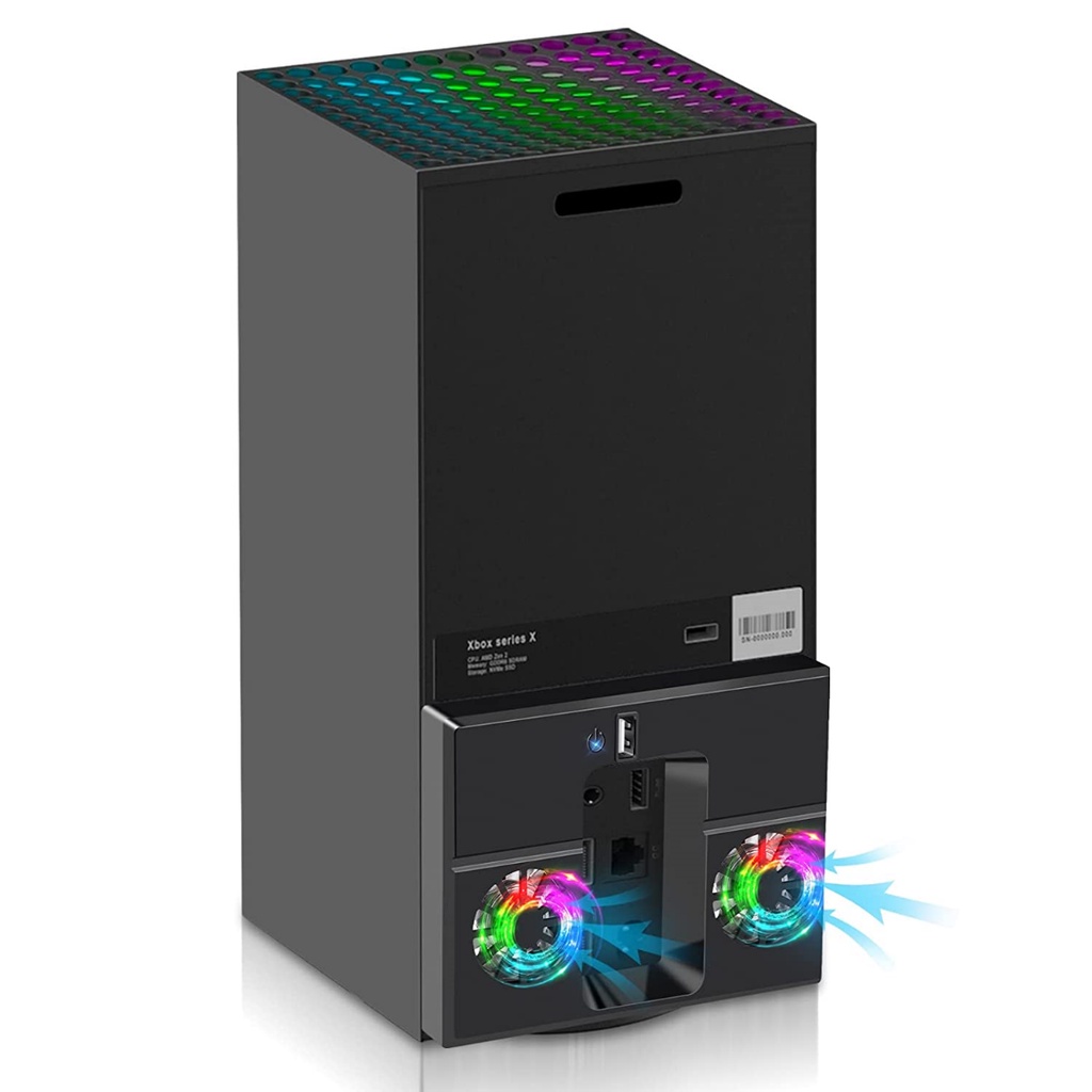 Cooler Duplo Traseiro Dissipador De Calor 02 Ventoinha Com Rgb - Xbox Series X