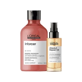 Kit L'Oréal Pro Inforcer-Sh 300 ml+Sérum 90 ml em Oferta na Shopee