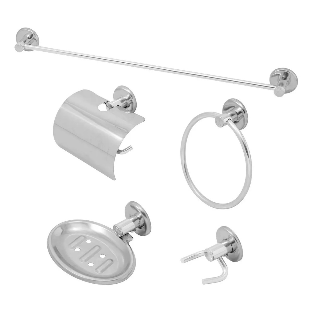 Kit Acessórios Para Banheiro 5 Peças Stander