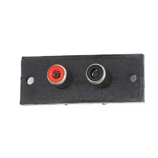 Tomada Rca Dupla Para Painel Vermelha/preta Kit C/10 Peças