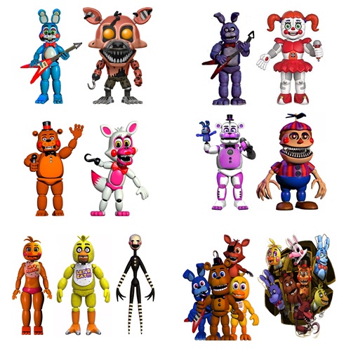 five nights at freddy's displays 10 peças