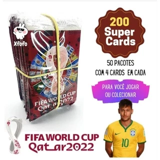 200 Cards Copa Do Mundo 2022 50 Pacotinhos Com 4 Cartas Cada