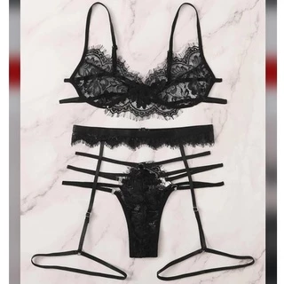 lingerie de tira preta sexy