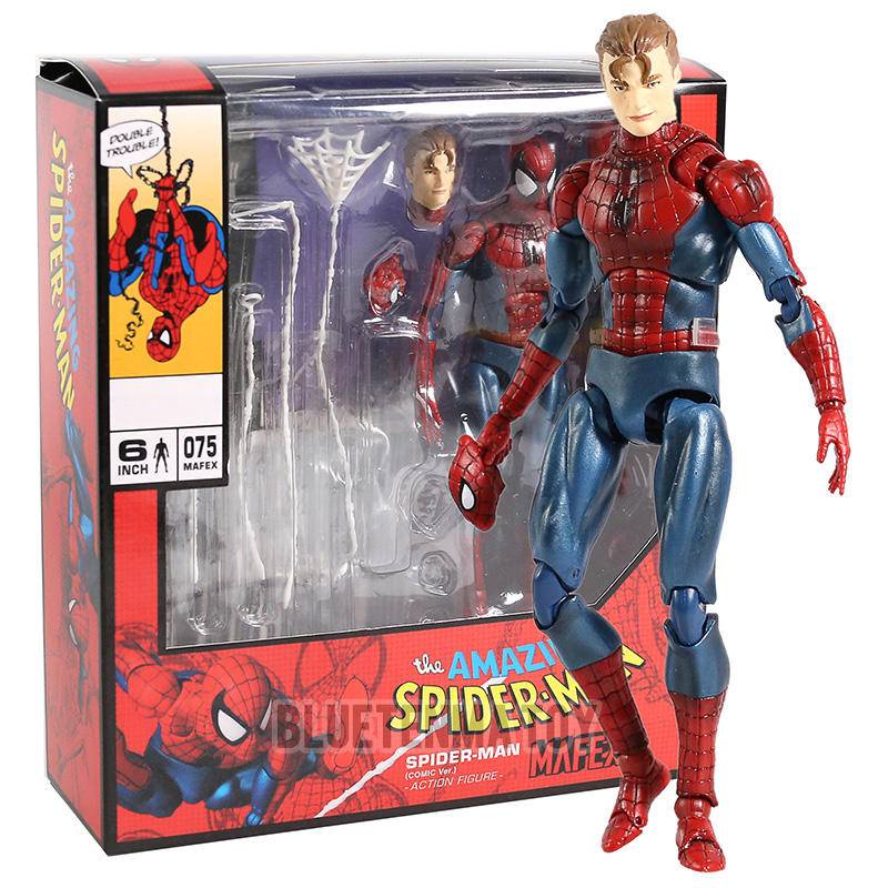 Vingadores Marvel Mafex 075 Spiderman MAF075 The Amazing Spider Man PVC Action Figure Collectible Modelo Crianças Brinquedos De Presente