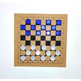 Tabuleiro de Jogo do Cavalinho, Xadrez e Damas (35 x 30 cm) - S1126546