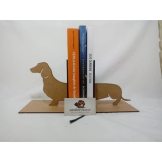 Suporte Porta Livros Cachorro Salsicha