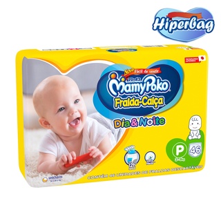 Hiper Bag FRALDA CALÇA Descartável Dia&Noite  MamyPoko - P - c/ 46 Unidades - Tecnologia Japonesa