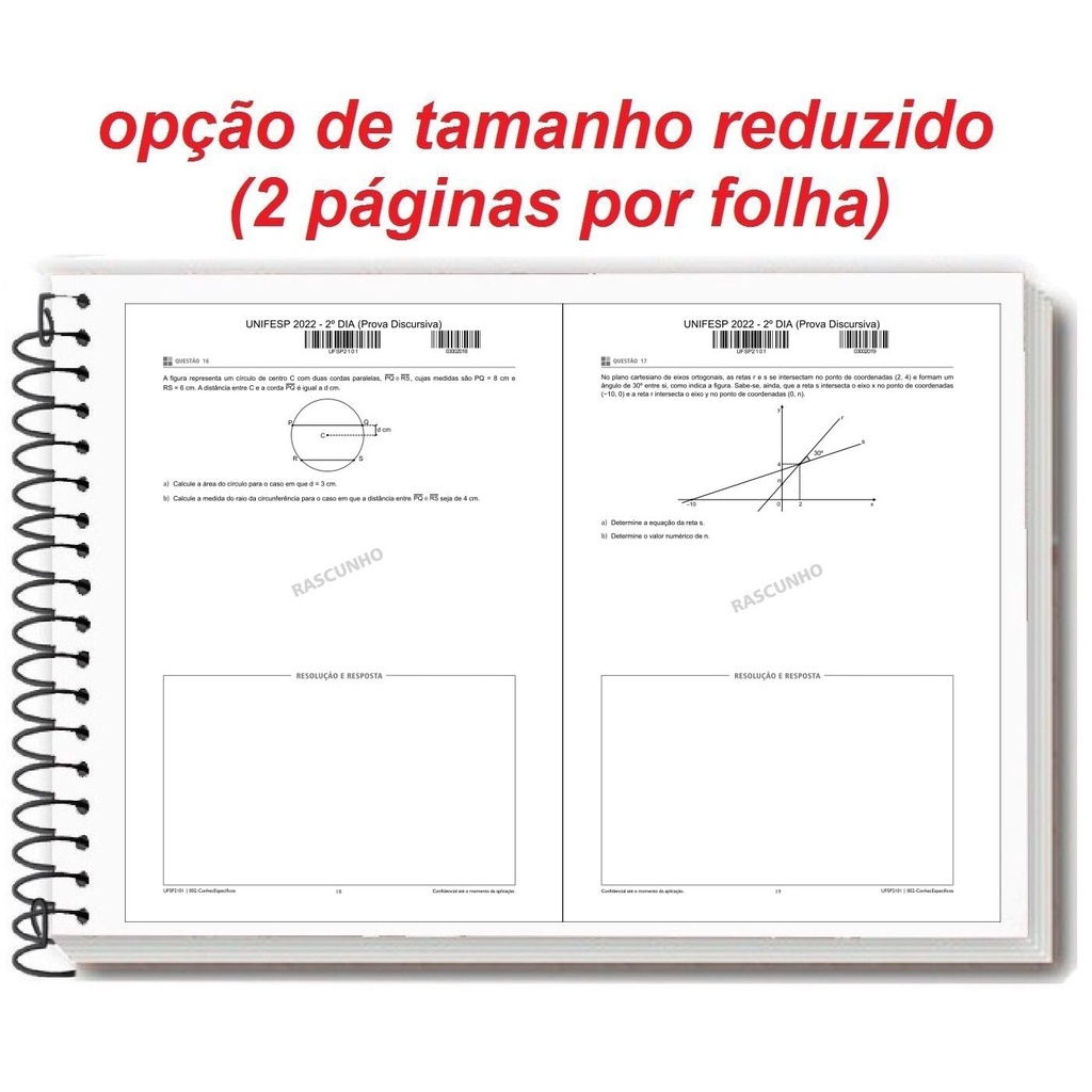 UNIFESP 2025/2026 - Caderno de Provas + Gabarito + Folhas de Redação ...
