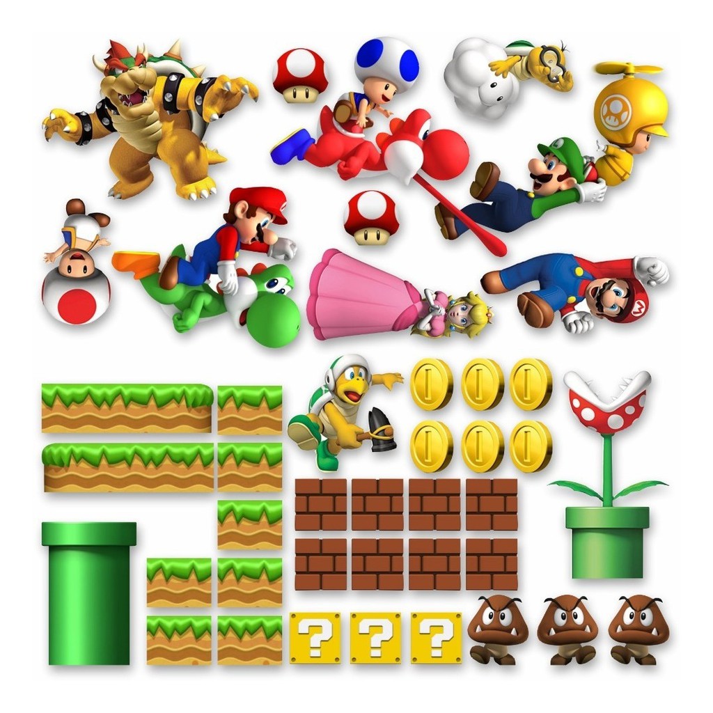 Adesivo Decorativo De Parede - Super Mario Bros 348