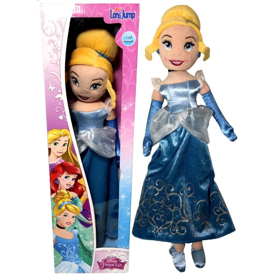 Boneca pelucia princesa elsa 50cm frozen disney long jump