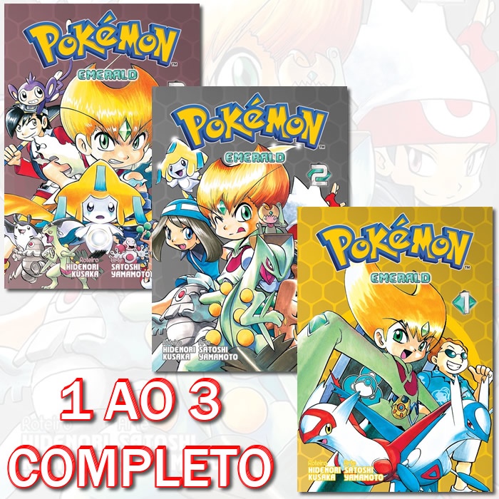 Mangá Pokémon Emerald Minissérie Completa Em 3 Volumes em Promoção