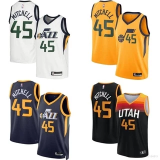 2022 N-BA Jersey Utah Jazz No . 45 Mitchell Camisa Clássica Colete Esportivo Edição Comemorativa Plus Size