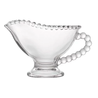 Molheira De Vidro Cristal Bolinha Pearl Transparente 140ml Wolff Para Molhos Decoração