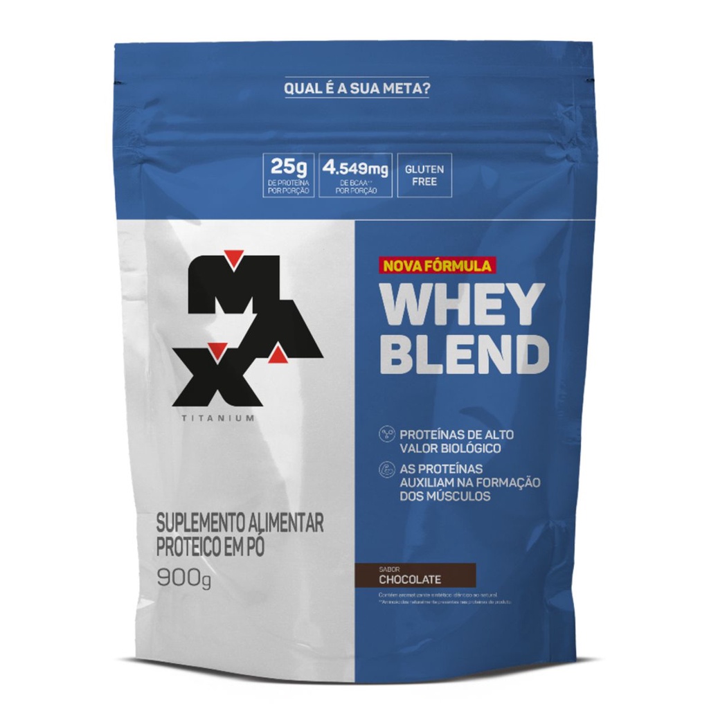 Whey Blend 900g Refil Max Titanium – Isolado + Concentrado