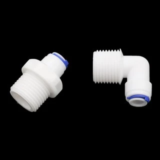 2 Peças 1/2 Polegada Rosca Macho Para 6mm Bloqueio Deslizante Conectores Rápidos Retos , Cotovelo