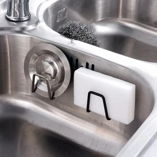 Drenagem De Esponja De Gancho Rack , Stainless Steel , Adhesive Holder , Multi-Função De Armazenamento Para Cozinha De Banheiro