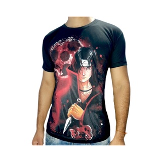 Camiseta Itachi Uchiha Bordado 100% algodão 30.1 Penteado Camisa akatsuki  itachi Anime Naruto - Corre Que Ta Baratinho