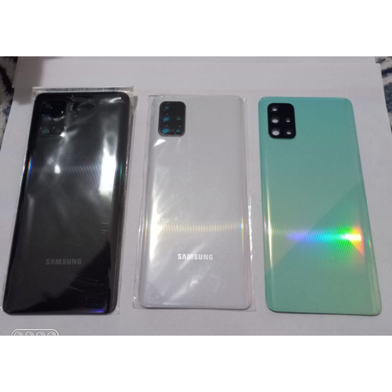 tampa traseira para Galaxy A71 A715 com lente da câmera nova