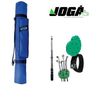 Bolsa Porta Varas Joga 1,90 Mts na cor azul + Organizador De Varas para 6 varas