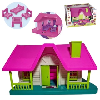 Casa de Bonecas Polly com 2 Mini Bonecas, Carro de Brinquedo, Móveis para  Bonecas e 4 Animais de Estimação - Dular