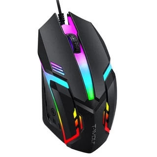 Mouse Usb Gamer T-wolf V1 Colorido Luminoso Desktop Computador Escritório RBG