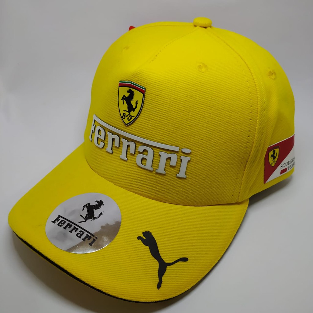 BONE FERRARI AMARELO FITAO | Shopee Brasil