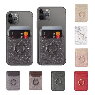 Carteira De Bolso Duplo Para Celular / Porta-Cartão / Cartões De Crédito / Identidade / Adesivo Universal