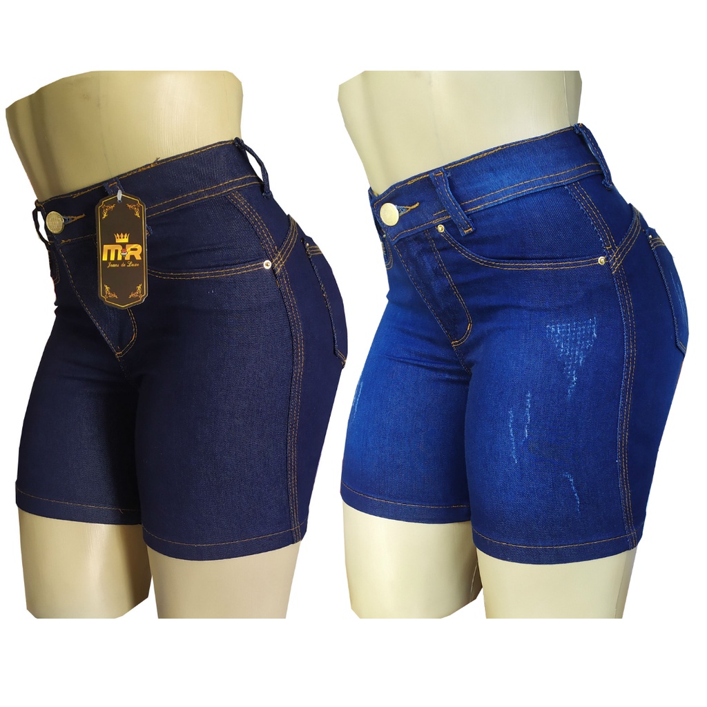 Bermudão Jeans Plus Size Levanta Bumbum Com Elastano - Restrito Jeans