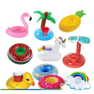 Porta Copo Latinha Piscina Boia Inflável Flamingo, Abacaxi e Pato Boia de Copo diversos modelos