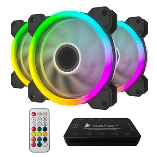KIT 3 COOLER FAN RGB DUPLA FACE 120MM + CONTROLADORA - 01521