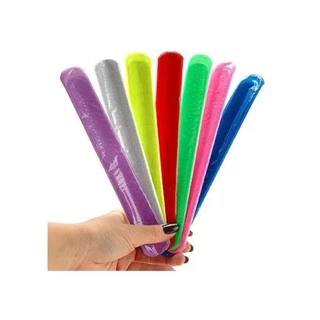 20 Unidades Pulseira Bate Enrola Festa Cores Neon Sortidas