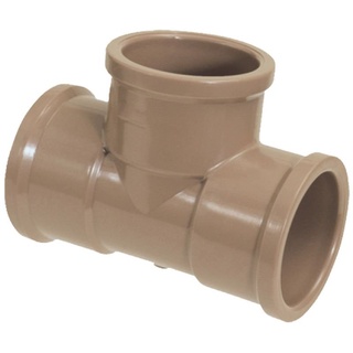 Tee Soldável Marrom De Pvc 1.1/2