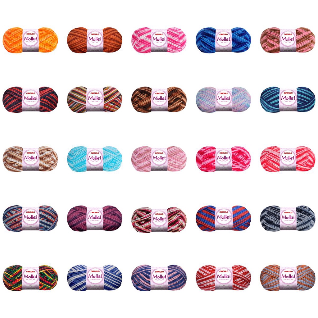 Lã Mollet Círculo Multicolor 100g Colorida Tricô Crochê | Shopee Brasil